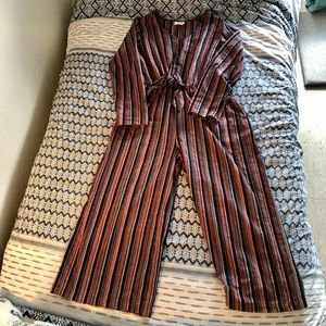 Universal thread striped jumpsuit